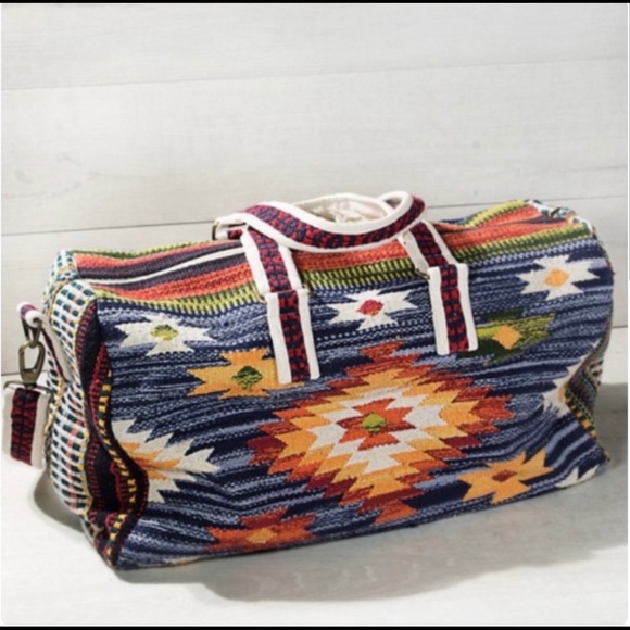 Host Pick💥 NWT Navajo Aztec Duffel High Handmade Woven Quality Bag - Picture 11 of 13